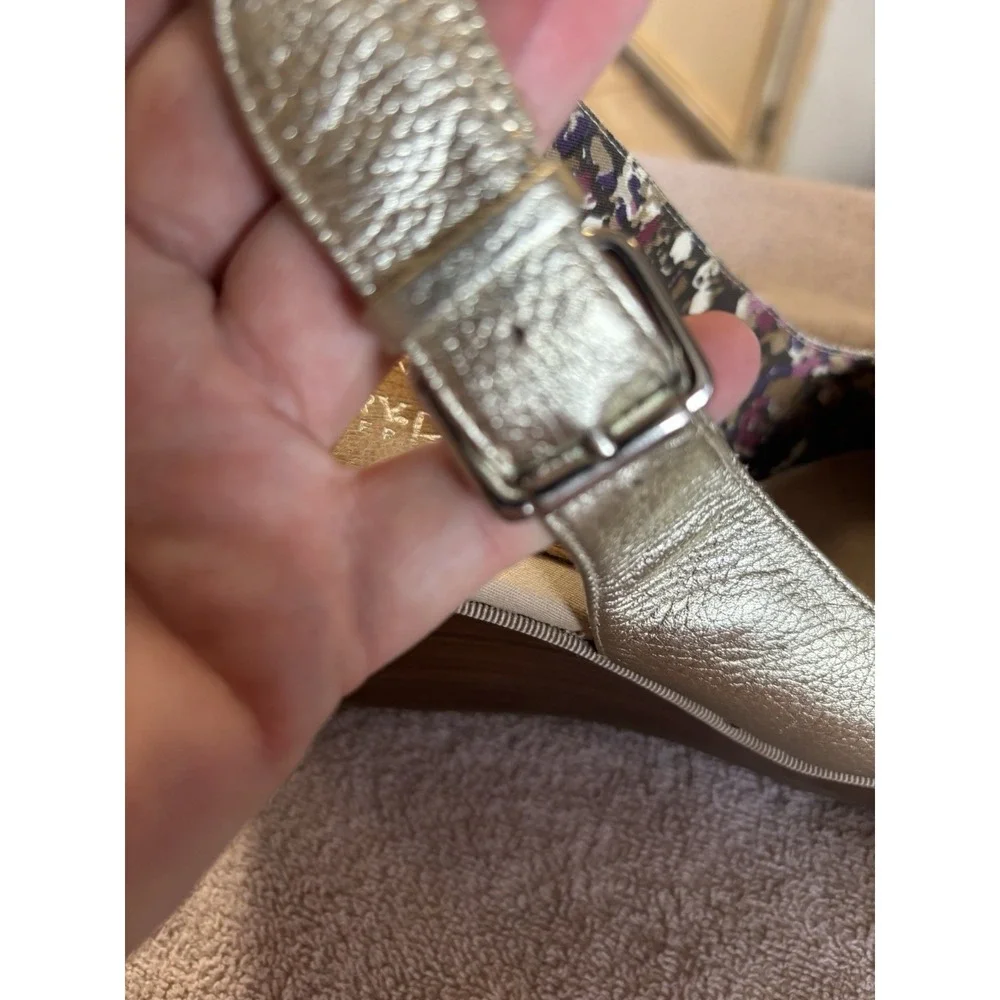 Sperry Top Sider Women's‎ Metallic Gold Wedge Heel 3.25